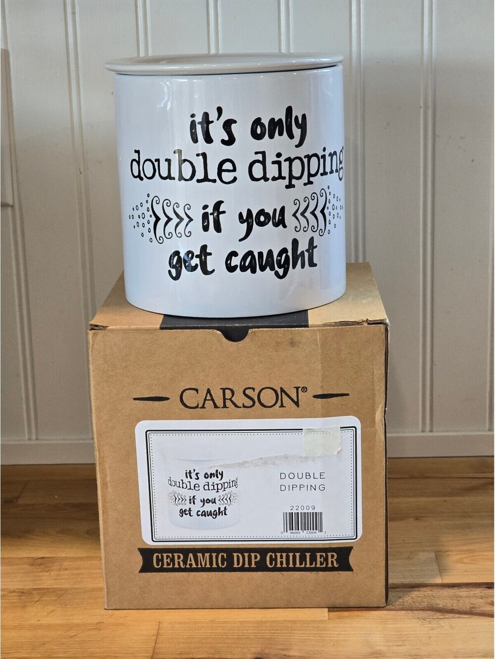 Carson Ceramic Dip Chiller It's Only Double Dipping If You Get Caught 2-Piece